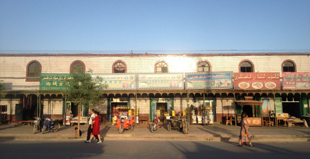 Straatbeeld Kuqa, Xinjiang