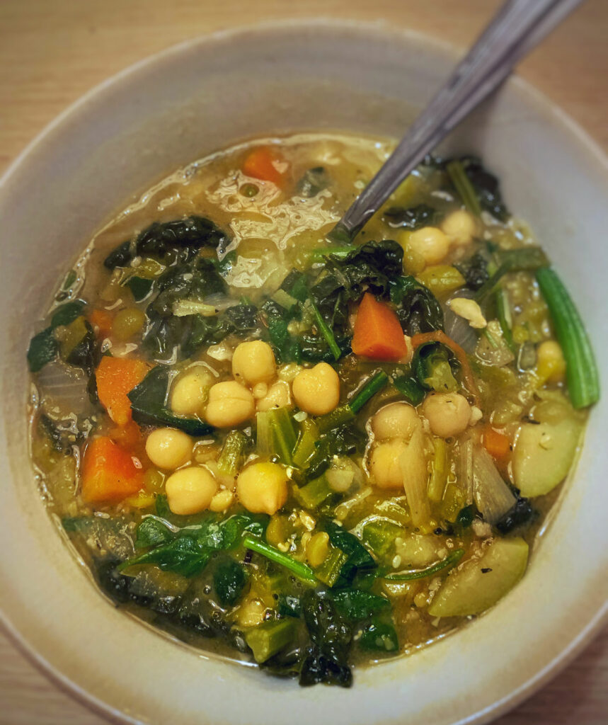 Erwtensoep met bladgroenten